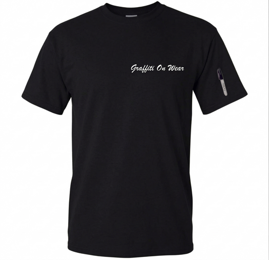 Embroidered Black Script T-Shirt
